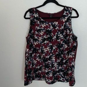 Vera Wang Moody Floral Tank Top Size L